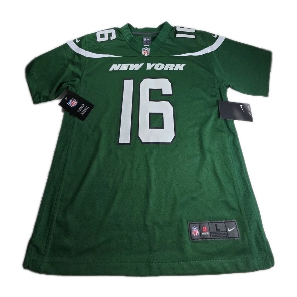 Nike NFL New York‎ Jets On Field Youth Sz L 14/16 Green #16 Lawrence  Jersey Nwt